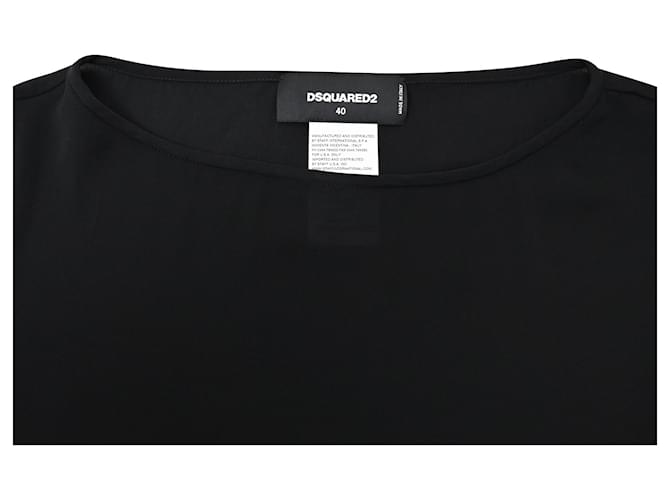Dsquared2 Bluse aus schwarzer Seide - Ansicht 5