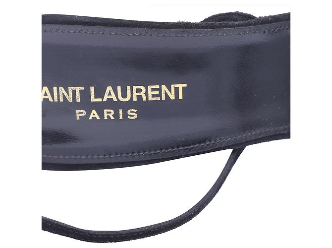 Vitti Sandaletten mit Bindeband aus schwarzem Wildleder von Saint Laurent - Ansicht 9