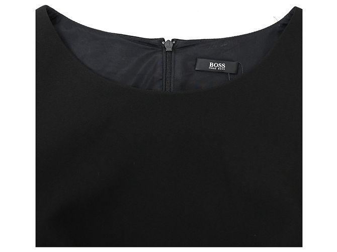 Hugo Boss Abito midi a maniche lunghe Boss di Hugo in lana nera Nero - vista 5