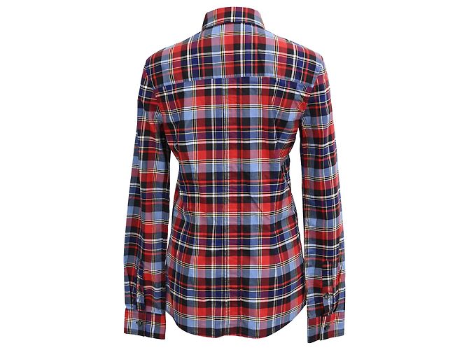 Camicia a quadri con bottoni Dolce & Gabbana in cotone multicolore - vista 3