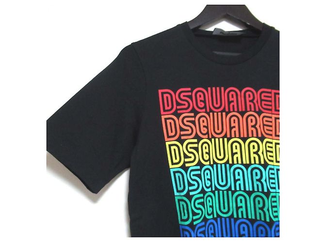 Autre Marque Camiseta de algodón con logo de letra DSQUARED2 RENNY FIT Negro - vista 3