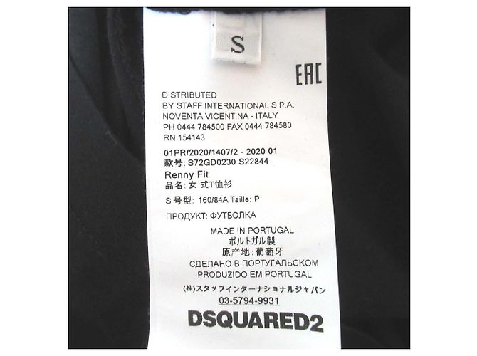 Autre Marque Camiseta de algodón con logo de letra DSQUARED2 RENNY FIT Negro - vista 4