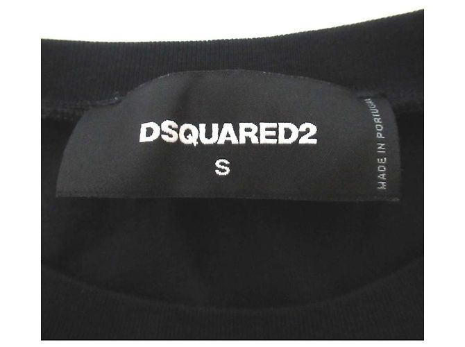 Autre Marque Camiseta de algodón con logo de letra DSQUARED2 RENNY FIT Negro - vista 6