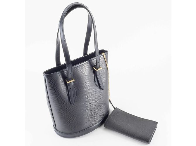 Borsa a Spalla Bucket PM Louis Vuitton in Noir Nero - vista 15