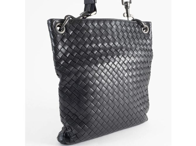 Borsa a Spalla Intrecciato Bottega Veneta Nero - vista 7