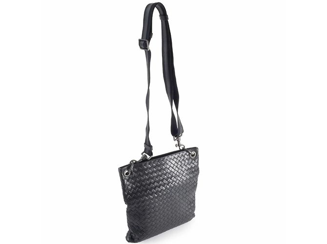 Borsa a Spalla Intrecciato Bottega Veneta Nero - vista 8
