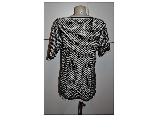 Vestido mini Elisabetta Franchi blanco negro algodón - vista 4