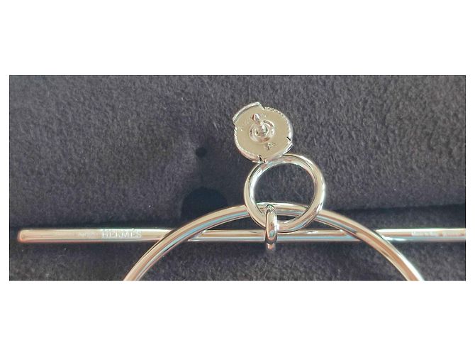 Hermès Creolen Ohrringe Silberfarben - Ansicht 5