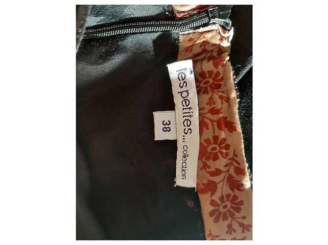 Gonna Les Petites in seta floreale nera rosa rame Nero - vista 7