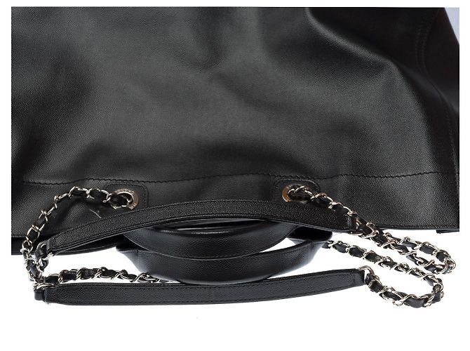 Borsa CHANEL Deauville in Pelle Nera - 103159 Nero - vista 10