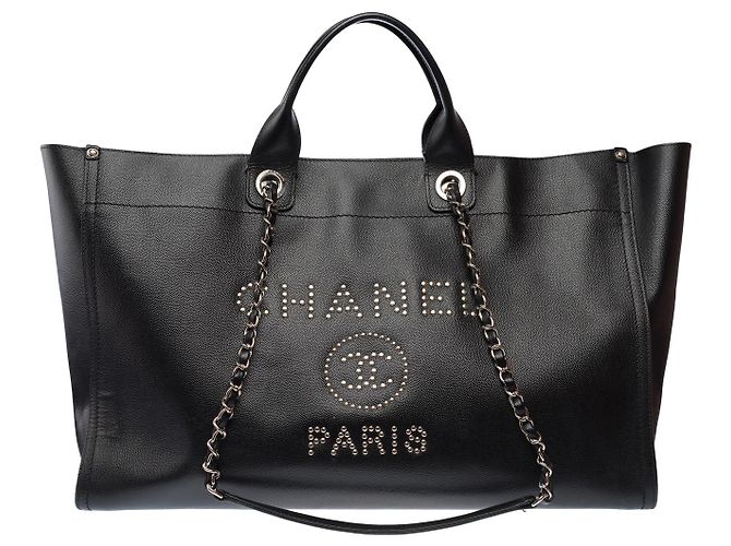 Borsa CHANEL Deauville in Pelle Nera - 103159 Nero - vista 2