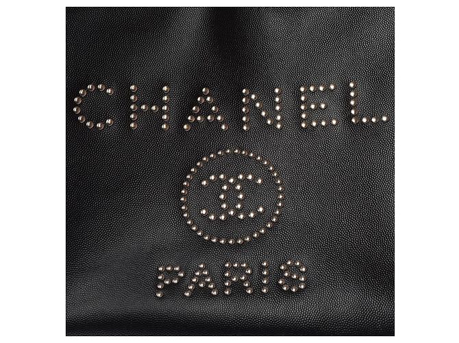 Borsa CHANEL Deauville in Pelle Nera - 103159 Nero - vista 6