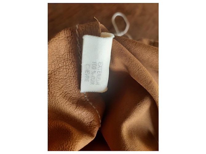 Autre Marque Falda envolvente Victoire de cuero de cabra camel Camello - vista 4