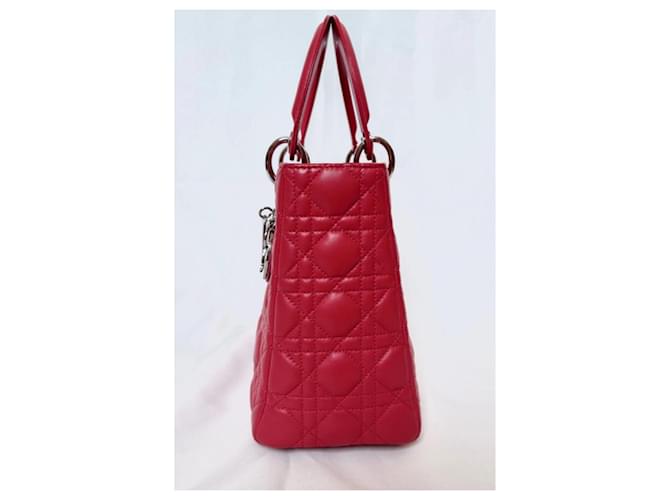 Borsa Lady Dior Medium Cannage Rossa Rosso - vista 3