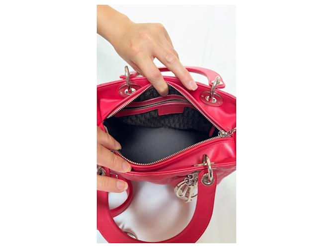 Borsa Lady Dior Medium Cannage Rossa Rosso - vista 6