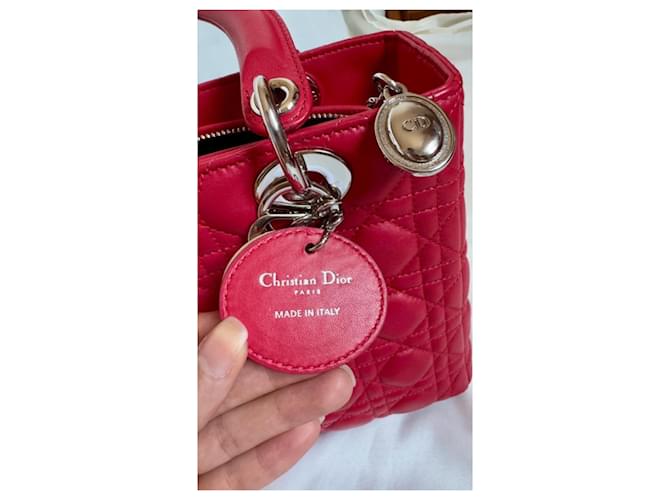 Borsa Lady Dior Medium Cannage Rossa Rosso - vista 8