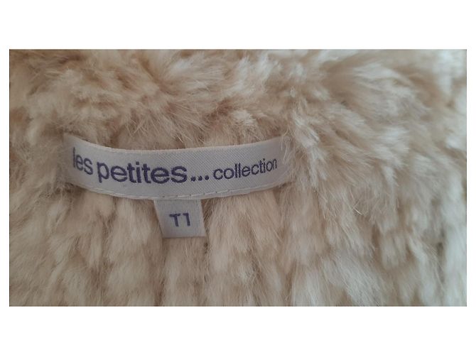 Les Petites Kaninchenfell Bolero in Eggshell Aus weiß - Ansicht 2