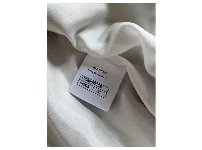 Chanel Black Satin Bomber Jacket with White Collar S/S 2021 - view 12