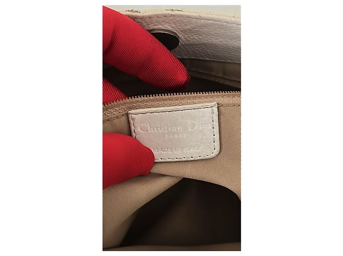 Borsa a mano Christian Dior Diorissimo Beige in tessuto - vista 6