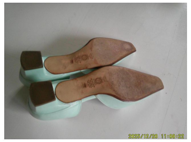 Autre Marque Moda di Fausto Pumps aus Leder Hell Türkis Hellgrün - Ansicht 6