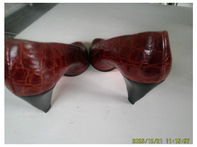 Walter Steiger Pumps Braun Krokodiloptik Leder 37,5 - Ansicht 5