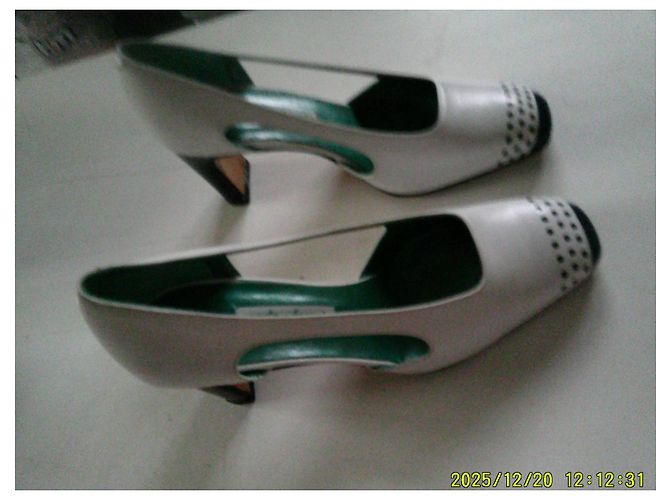 Autre Marque Décolleté Moda Di Fausto in pelle bianca 36 Bianco - vista 2