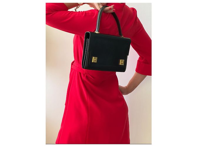 Superbo borsa Piano in pelle box nera di Hermès Nero - vista 10