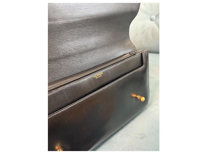 Superbo borsa Piano in pelle box nera di Hermès Nero - vista 3
