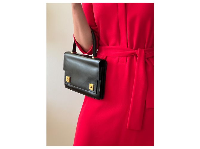 Superbo borsa Piano in pelle box nera di Hermès Nero - vista 6