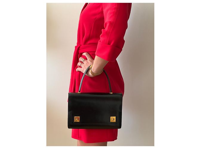 Superbo borsa Piano in pelle box nera di Hermès Nero - vista 8