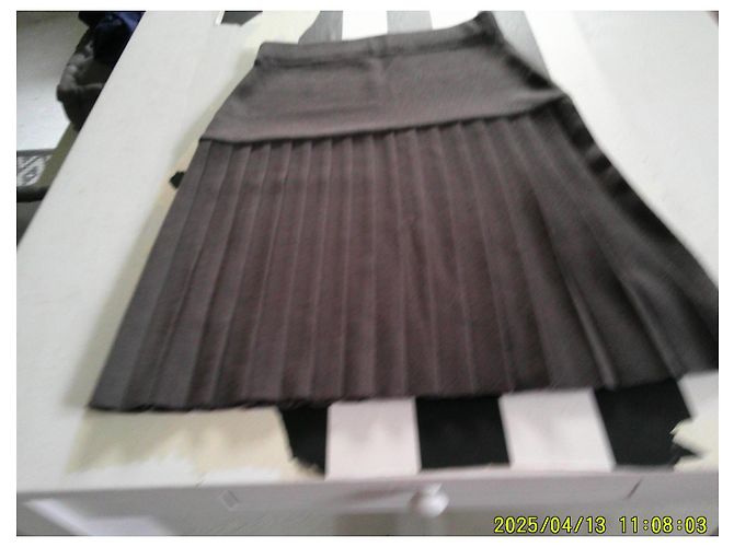 Falda plisada de lana gris Luisa Spagnoli - vista 4