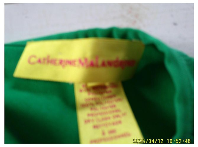 Falda plisada de seda verde Catherine Malandrino Talla 38 - vista 7