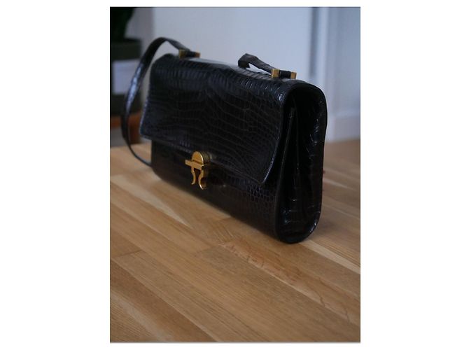Modello raro Gancio Hermès in coccodrillo marrone Marrone scuro - vista 4