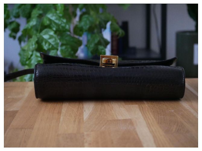 Modello raro Gancio Hermès in coccodrillo marrone Marrone scuro - vista 6