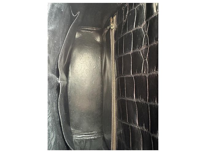 Magnifica borsa Kelly 32cm in pelle di coccodrillo nera di Hermès Nero - vista 8