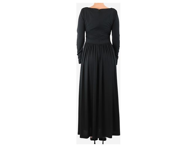 G. Kero Schwarzes Jersey-Kleid mit Rundhalsausschnitt - Größe UK 10 - Ansicht 2