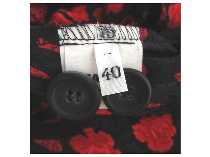 Vestido de seda con estampado de rosa Jil Sander Negro Roja - vista 4