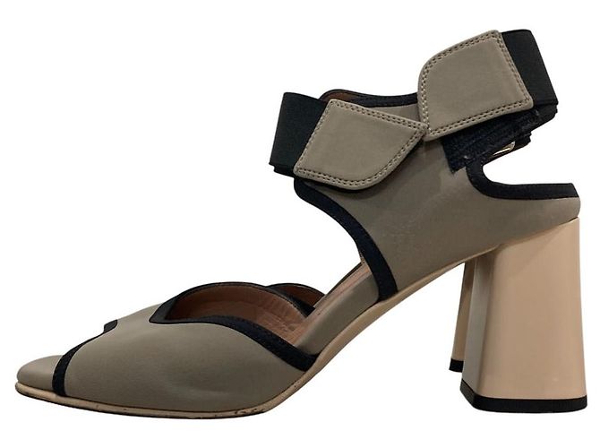 Sandali con tacco spesso e cinturino Marni Grigio - vista 3