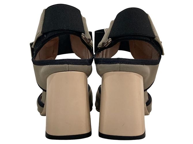 Sandali con tacco spesso e cinturino Marni Grigio - vista 4
