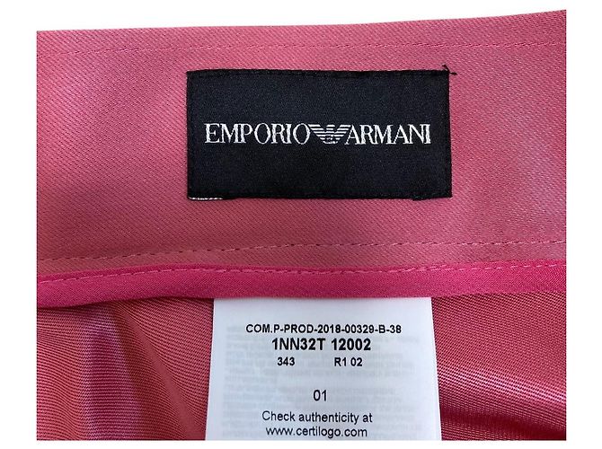 Falda de satén Emporio Armani Rosa - vista 5