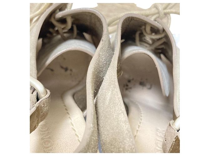 Sandali in suede con lacci Moncler Beige - vista 9