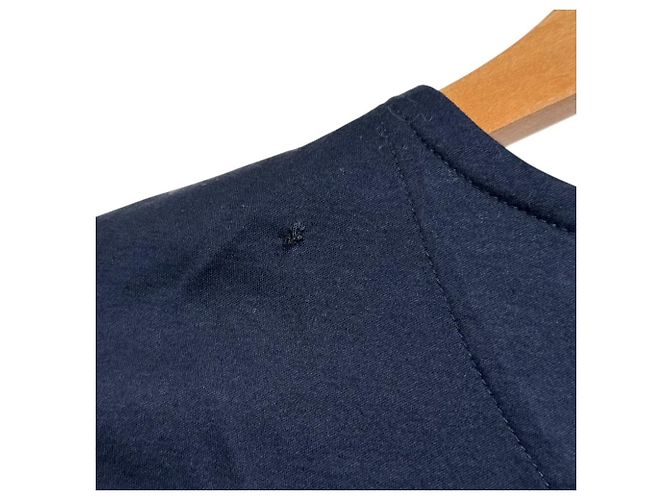 Vestido de algodón bordado con bolsillos Hermès Azul Azul marino - vista 5