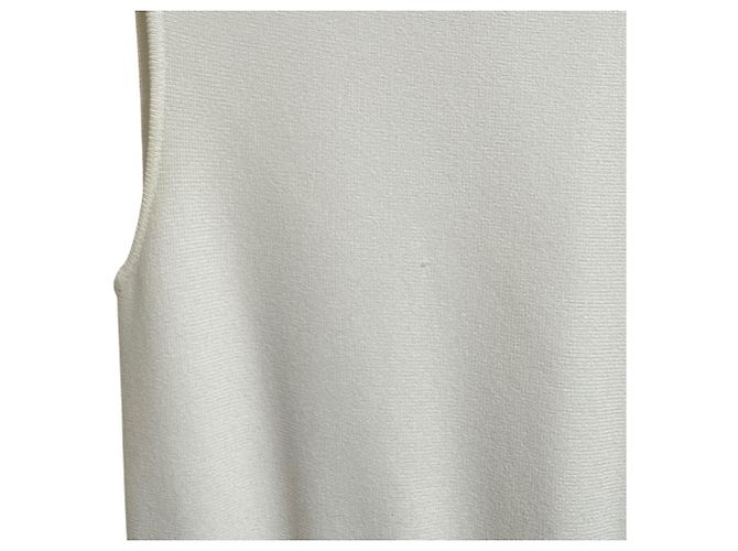 Autre Marque Blumarine Strickkleid mit Blumenstickerei Weiß - Ansicht 4