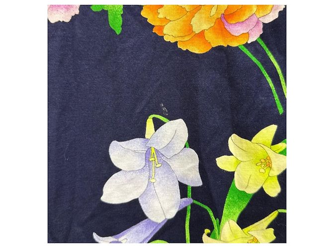 Autre Marque LEONARD FASHION Pullover mit Blumenmuster Blau Marineblau - Ansicht 3