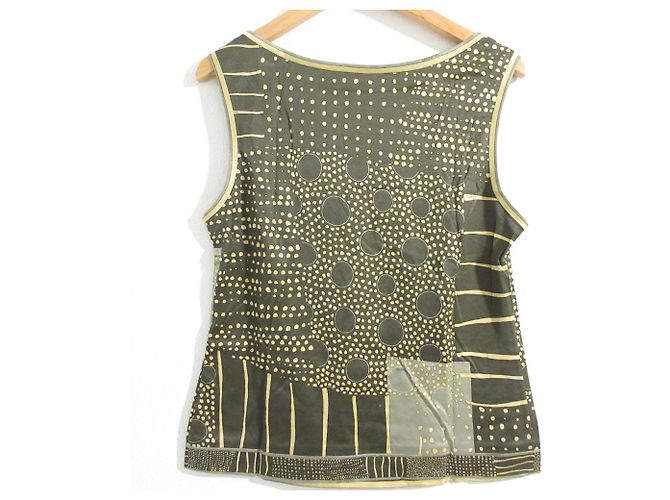 Autre Marque LEONARD Top sin mangas con estampado integral Verde Caqui - vista 2