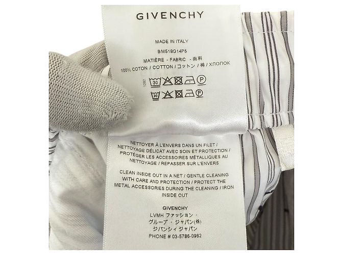 Bermuda com estampa de listras Givenchy Branco - vista 6