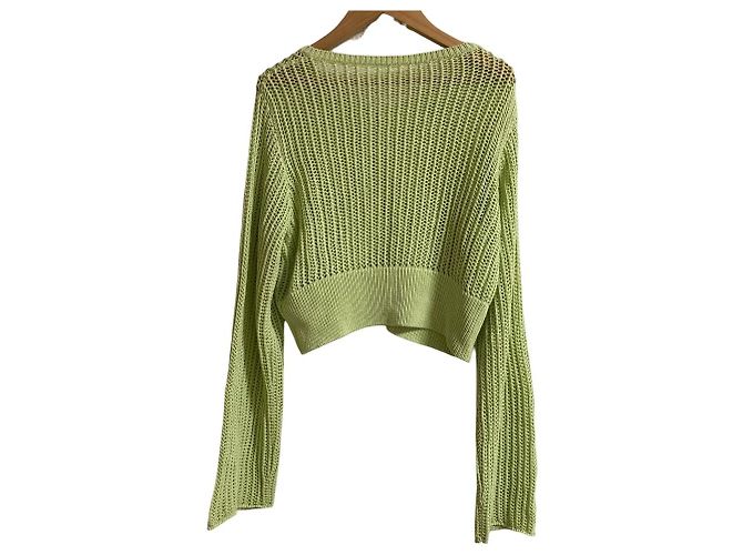 Autre Marque Strickjacke mit Frontverschluss Ray Beams Grün - Ansicht 2