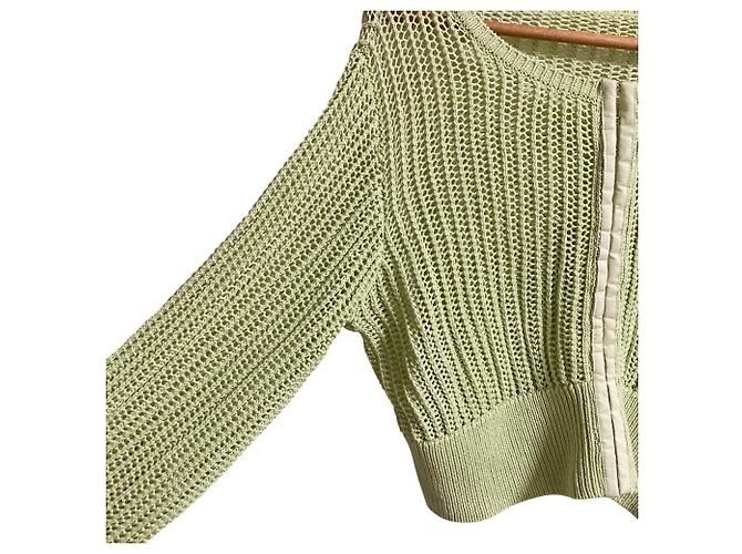 Autre Marque Strickjacke mit Frontverschluss Ray Beams Grün - Ansicht 3