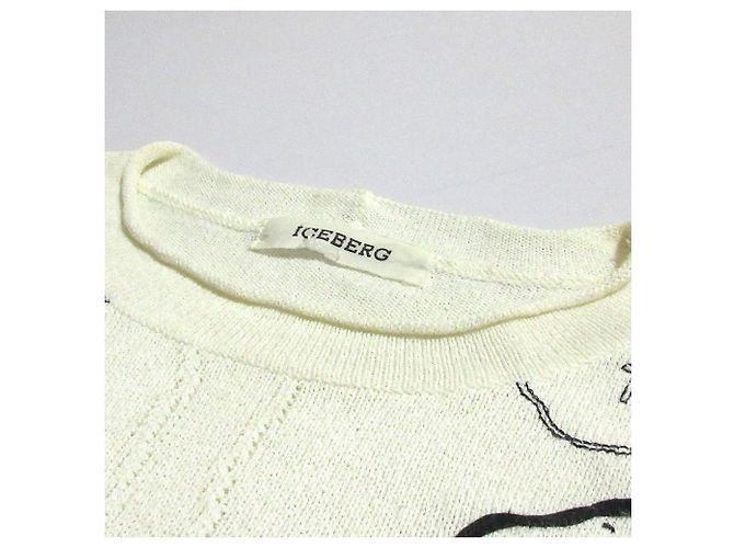 Autre Marque ICEBERG × PEANUTS Strick-Tunika Schwarz Weiß - Ansicht 5