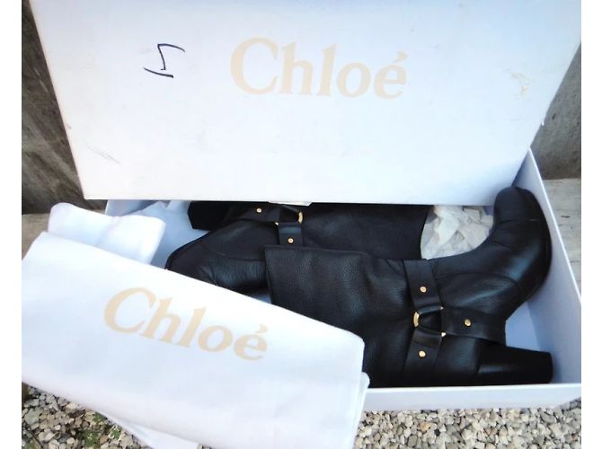 Botines Chloé de cuero negro - vista 3